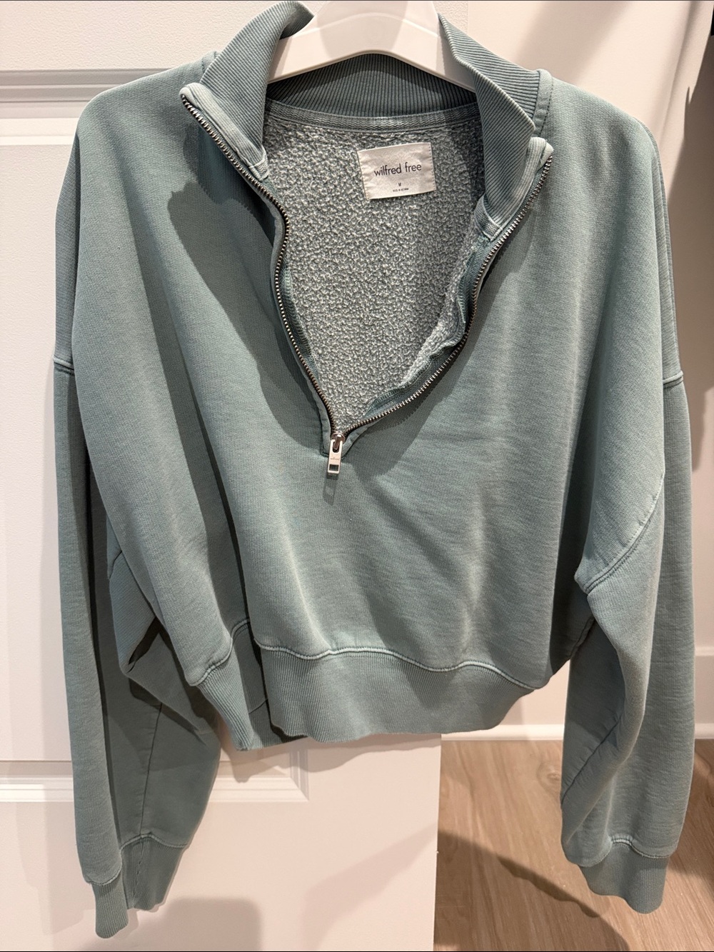 Aritzia Wilfred Sage Half-Zip Sherpa Pullover - Picture 1 of 3